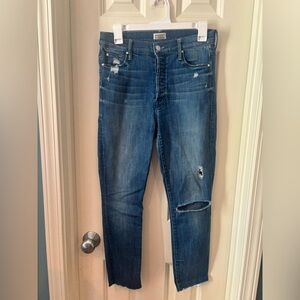 Mother the Stunner Ankle Fray Jeans